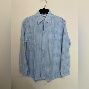 Lacoste Men Blue Long Sleeve Button Down Shirt Size 40 (M)